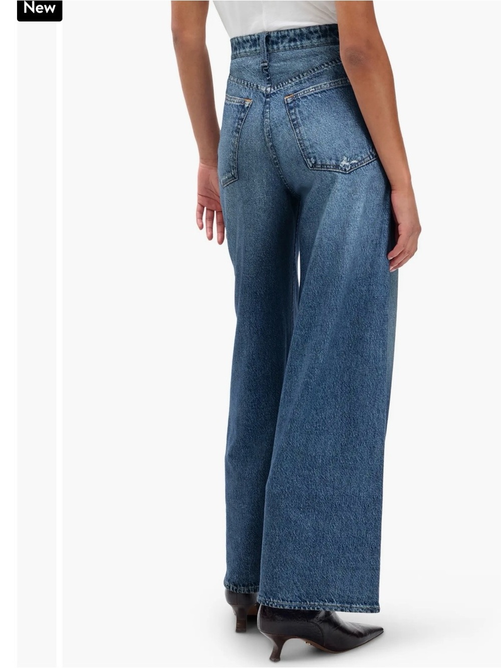Rag & Bone Miramar Sofie Wide-Leg High-Rise Terry Sweatpant Jeans - SZ 27 - Picture 2 of 8